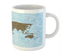 Map with Waves Mug