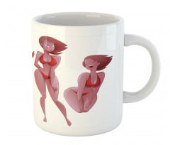 Woman in Swimwear Graphic Mug