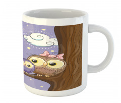 Cartoon Style Owl Family Mug