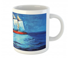 Sail Boat Art Picture Mug