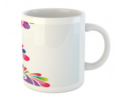 Curvy Floral Design Mug