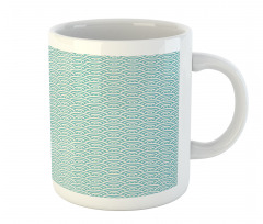 Curvy Lines Bubbles Sea Mug