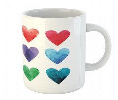 Rainbow Colors Hearts Mug