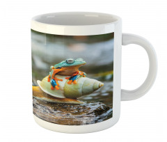 Frog Above the Snail Mug