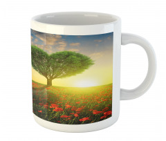 Poppies Heart Trees Mug