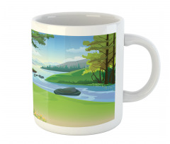Lake Park Forest Cartoon Mug