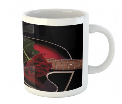 Guitar with Love Rose Mug