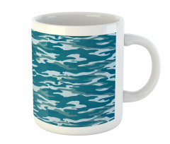 Camouflage Oceanic Colors Mug