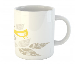 Art Deco Birds Leaves Mug