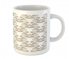 Rococo Flowers in Taupe Mug