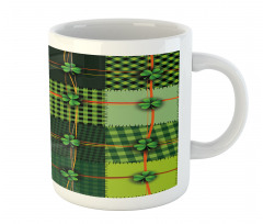 Patchwork Celtic Clovers Mug