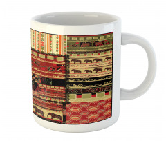 Patchwork Style Asian Mug