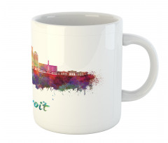 Watercolor Art Skyline Mug