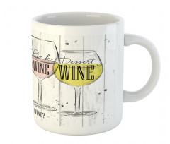 4 Types of Wine Rustic Mug