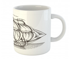 Retro Ship on Water Mug