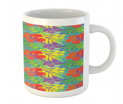 Abstract Vibrant Hibiscus Mug