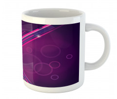 Purple Lines Circles Mug