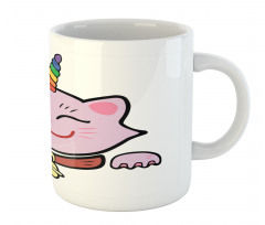 Pink Maneki Neko Mug