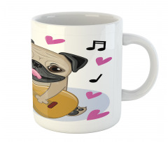 Dog Playing Guitar Singing Mug