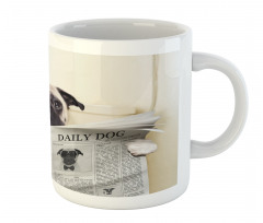 Puppy Reading Newspaper Mug