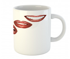 Vivid Full Red Lips Feminine Mug