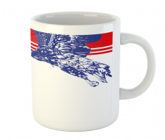 American Flag Colors Bird Mug