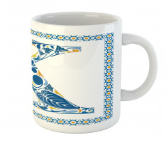 Leaves Blooms Initial Mug