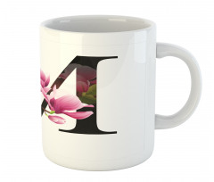 M with Magnolia Floral Mug