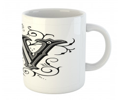 Abstract Ornamental W Mug