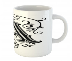 Abstract First Letter Mug