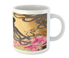 Kraken Roses Leaves Mug
