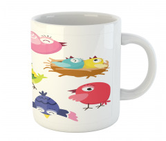 Funny Birds Sun Cartoon Mug