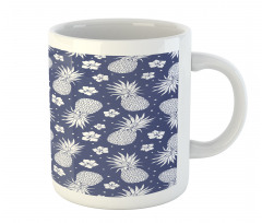 Pineapple Floral Vintage Mug