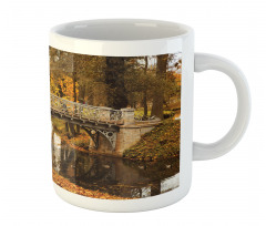 Old Bridge in Fall Forest Mug