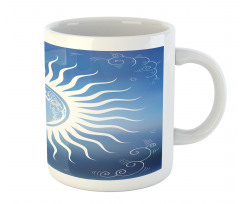 Crescent Moon Curlicues Mug