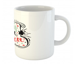 Abstract Christmas Sock Mug