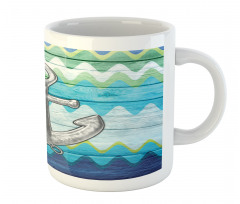 Nautical Chevron Zigzags Mug