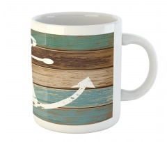 Grunge Marine Wooden Plank Mug