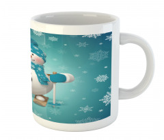 Skiing Snowflakes Fun Mug