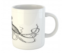Aquatic Animal Sketch Mug