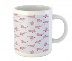 Romantic Pink Kittens Mug