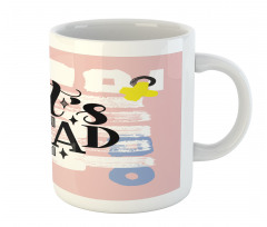 Lets Read Phrase Pastel Mug