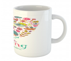 Doodle Springtime Heart Mug