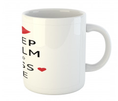 Kiss Me Red Hearts Mug