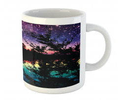 Night Sky Trees Mug