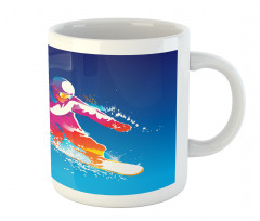 Colorful Snowboarding Man Mug
