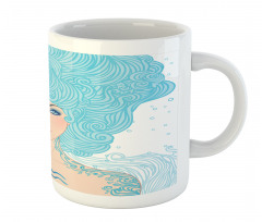 Blue Woman Mug