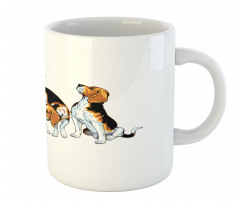 4 Beagle Hounds Play Mug