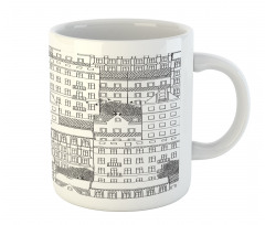 Hand Drawn Houses Town Mug