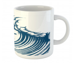 Riding a Big Wave Art Mug